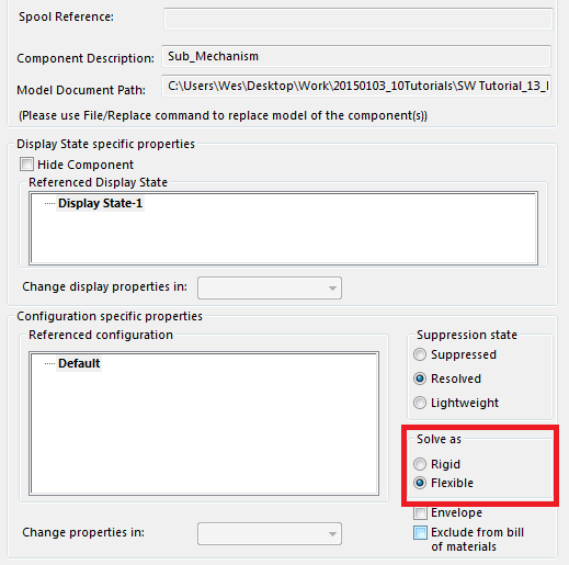 Enabling movement in assemblies and subassemblies