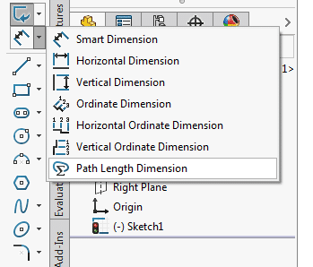 solidworks path dimension