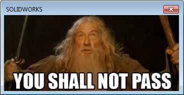 Solidworks best error message