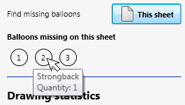 find missing balloons solidworks drawing