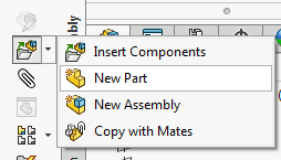 SOLIDWORKS new part virtual inplace
