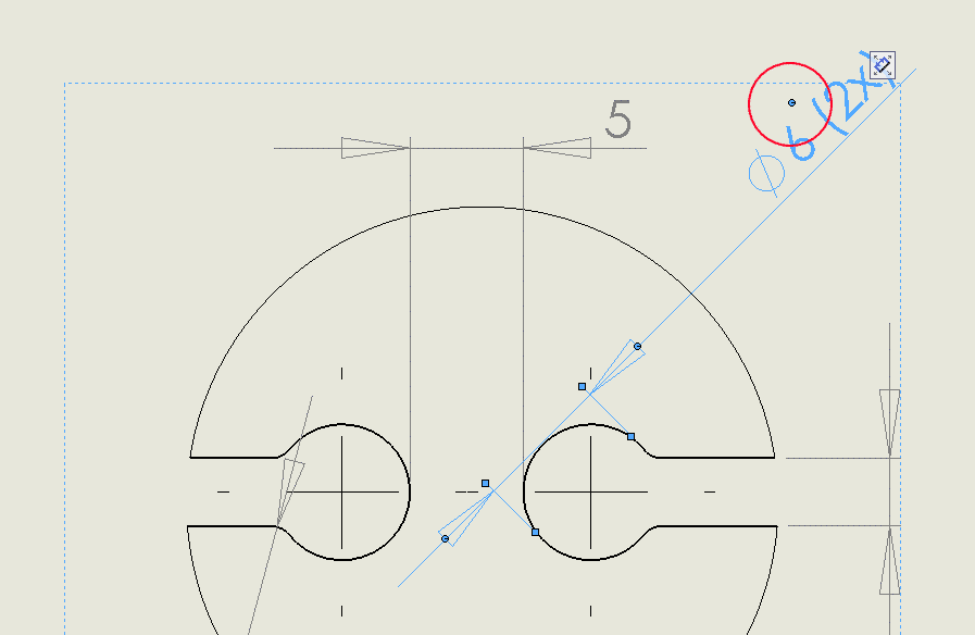 SOLIDWORKS drag reposition radius diameter dimension