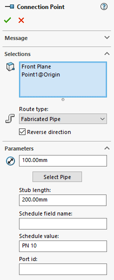 cpoint connection point settings properties