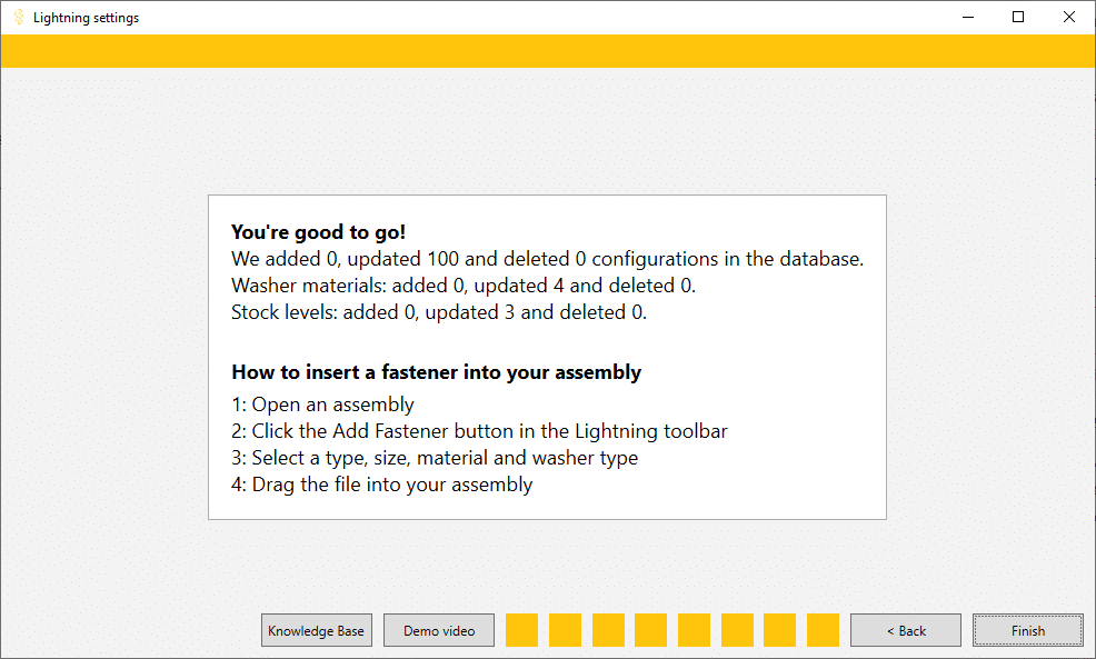 Lightning settings step 9