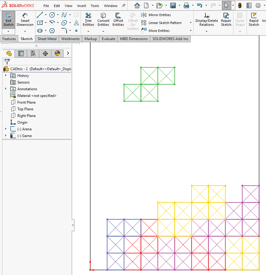 tetris in solidworks - CADtris - by CAD Booster