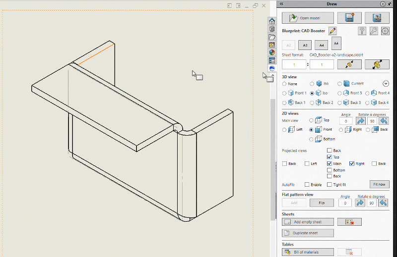 reversed and flipped isometric views solidworks