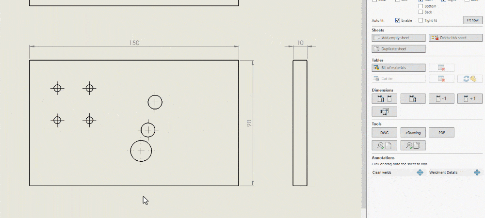 automatic Ordinate dimensions for drawings