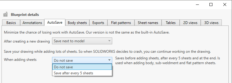 autosave options
