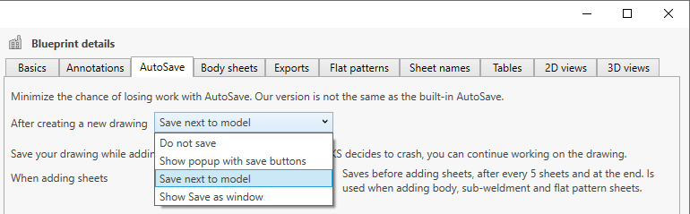 automatically save new solidworks drawing