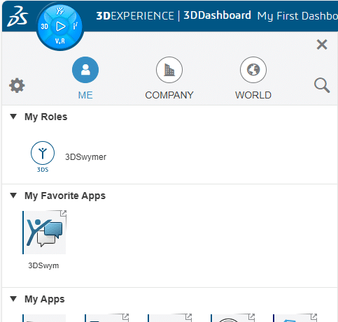 3dexperience me tab