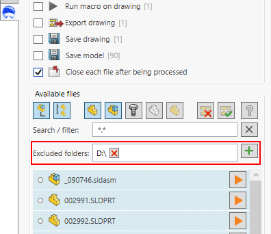 skip files in excluded folders in the batch tool